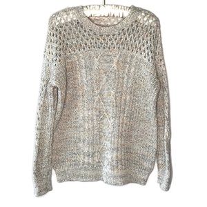 •Coincidence&Chance Gray Marled Honeycomb Sweater